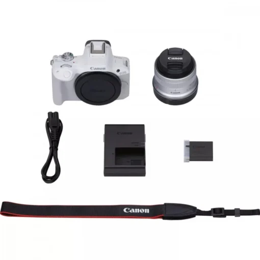 Canon Camera EOS R50 WHT +RF-S 18-45 IS STM 5812C013 - Image 4