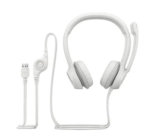 Logitech Headset H390 Off-White 981-001286 - Image 5