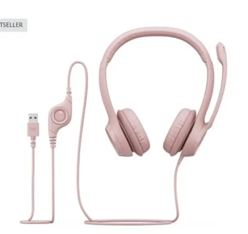 Logitech Headset H390 Rose 981-001281 - Image 5