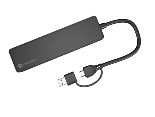 Natec USB-C 3.0 Hub 4-Port Mayfly black + adapter - Image 5