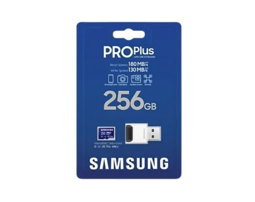 Samsung памет card microSD PRO Plus MB-MD256SB/WW 256GB + reader - Image 3