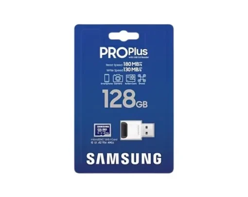 Samsung памет card microSD PRO Plus MB-MD128SB/WW 128GB + reader - Image 4