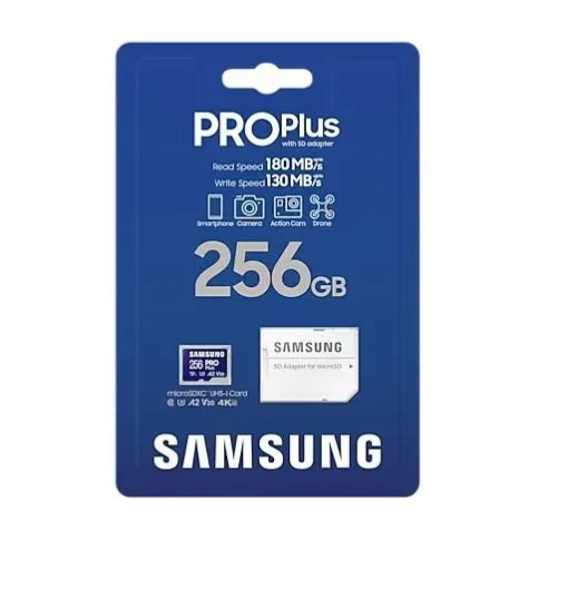 Samsung памет card microSD PRO Plus MD-MD256SA/EU + adapter - Image 3