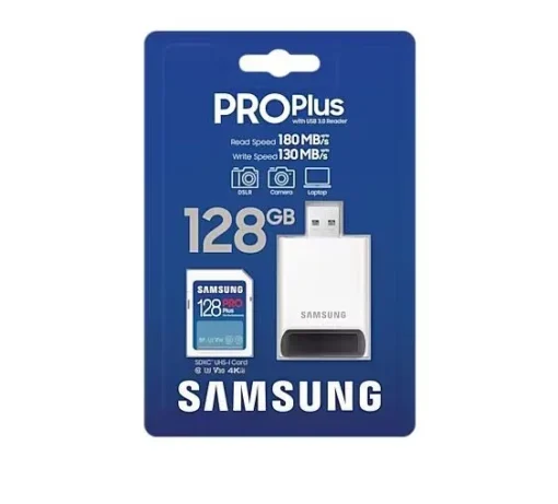 Samsung памет card SD PRO Plus MB-SD128SB/WW 128GB + reader - Image 3