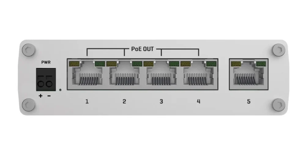 TELTONIKA Teltonika TSW101 Switch 5xGbE Ethernet 4xPoE+