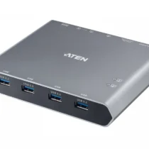 ATEN 2-Port 4K DP USB-C KVM Dock Switch with Power