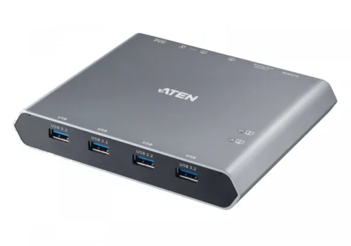 ATEN 2-Port 4K DP USB-C KVM Dock Switch with Power