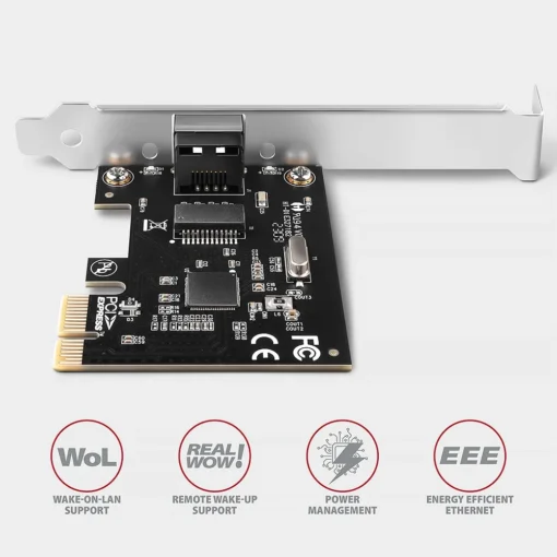 AXAGON PCEE-GRL LAN card PCIe 1x Gigabit Realtek 8111 - Image 4