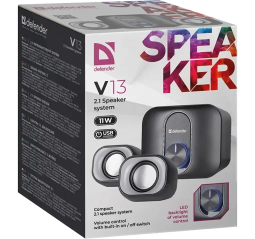 Defender Компютър SPEAKERS V13 2 .1 11W USB - Image 5