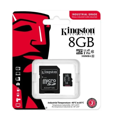 Kingston памет card microSD 8GB CL10 UHS-I Industrial without adapter - Image 3