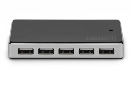 Digitus HUB 10-port USB 2.0, active, захранващ блок, black - Image 3