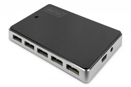 Digitus HUB 10-port USB 2.0 active захранващ блок black