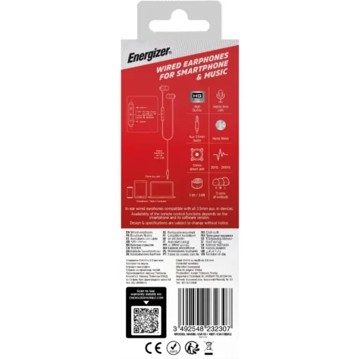 Energizer Wired слушалки 3,5 mm jack black - Image 5