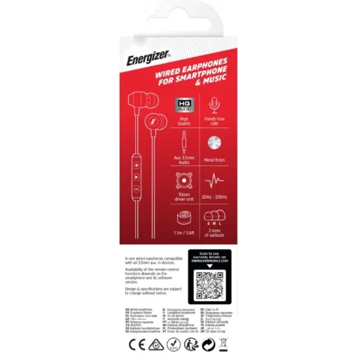 Energizer Wired слушалки 3,5 mm jack pink gold - Image 3