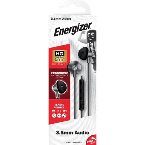 Energizer Wired 3,5 mm jack слушалки black - Image 2