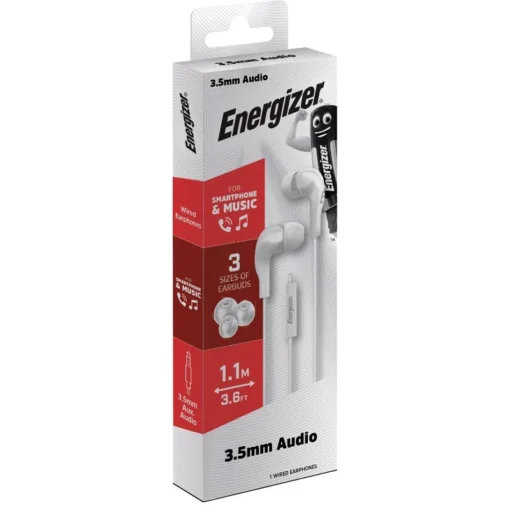 Energizer Wired слушалки 3,5 mm jack white - Image 2