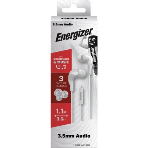 Energizer Wired слушалки 3,5 mm jack white - Image 3