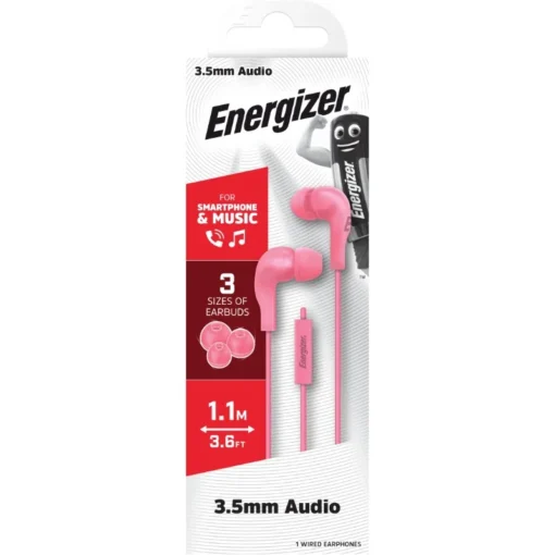 Energizer Wired слушалки 3,5 mm jack pink - Image 3