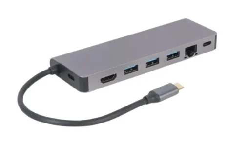 Gembird USB-C Hub for HDMI 1xUSB-C GbE 2xUSB-A Card PD - Image 2