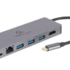 Gembird USB-C Hub for HDMI 1xUSB-C GbE 2xUSB-A Card PD