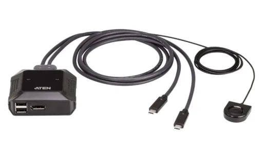 ATEN 2-Port 4K USB-C DP Cable KVM Switch