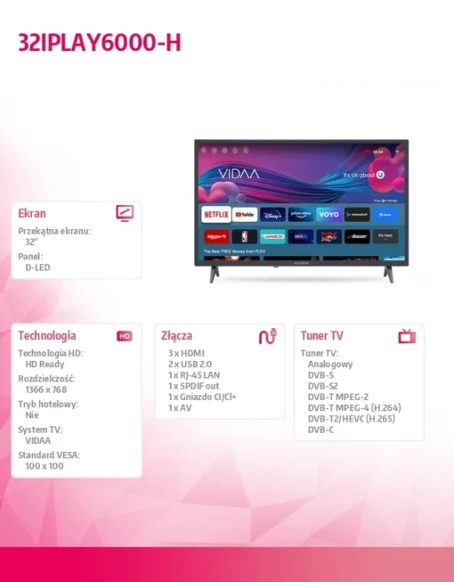 Allview TV 32 inches LED 32IPLAY6000-H