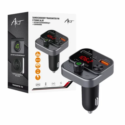 ART ART FM MP3 car transmitter with BT,USB FM-84B - Image 3