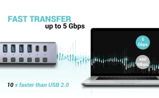 i-tec Hub USB 3.0/USB-C 9 ports LAN + Power Adapter 60W - Image 4