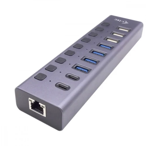 i-tec Hub USB 3.0/USB-C 9 ports LAN + Power адаптер 60W