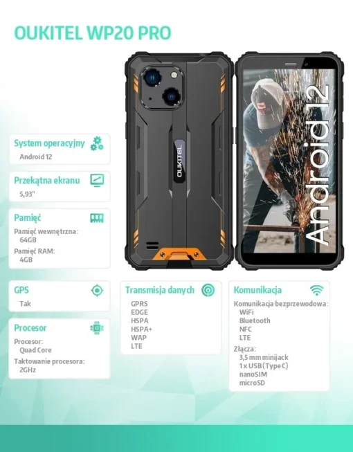 OUKITEL Oukitel WP20 PRO 4/64GB DualSIM Orange - Image 6