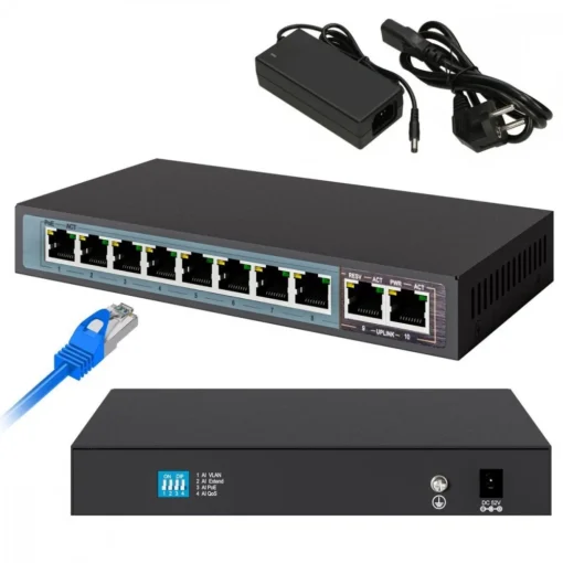 Extralink Switch Ceres EX-SF1008P 8 ports 10-100Mbps - Image 2