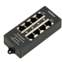 Extralink PoE Injector 4 ports in black case