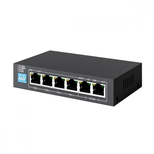 Extralink Switch KRIOS PoE 4x Gigabit PoE/PoE+, 2x RJ45 Uplink Gigabit, 60W - Image 5