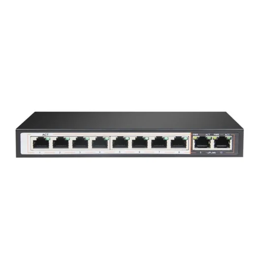 Extralink Switch Perses 8X EX-SG1008PE 10/100/1000M TX PoE AT/AF 2X GE SFP Full Gigabit PoE