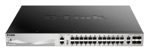 D-Link Switch DGS-3130-30PS 24GE PoE 4SFP+ 2x10