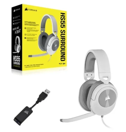 Corsair HS55 Surround Headset White - Image 2