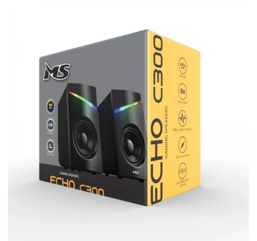 MS PC SPEAKERS ECHO C300 2 .0 6W USB RGB LED - Image 2