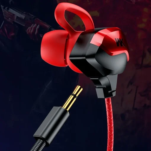 WEKOME Wired слушалки for gamers jack 3,5mm red - Image 2