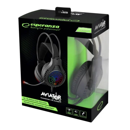 Esperanza Gaming 5.1 Aviator слушалки with mic - Image 2