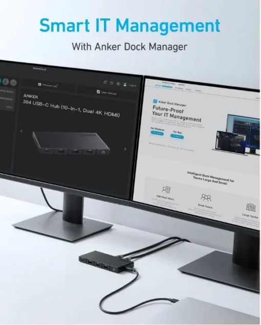 Anker 364 USB-C Dual Display 10-in-1 2x4K HDMI Eth black Hub - Image 3