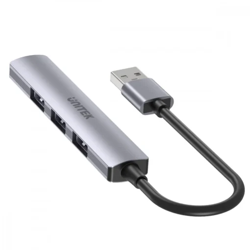 Unitek HUB USB-A, 3x USB-A 2.0, 1x USB-A 5 Gbps Alu - Image 4