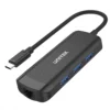 Unitek HUB USB-C; Active; 3x USB-A 5Gbps;RJ-45 1Gbps