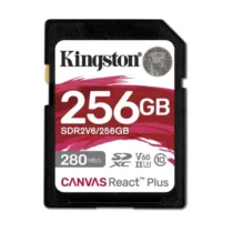 Kingston 256GB React Plus 280/150/MB/s U3 V60 SD Card