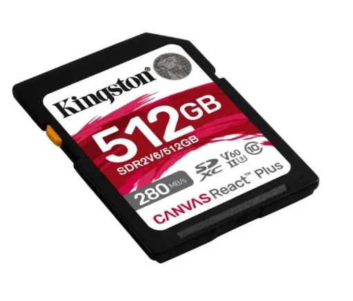 Kingston SD Card 512GB React Plus 280/150/MB/s U3 V60 - Image 3