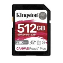 Kingston SD Card 512GB React Plus 280/150/MB/s U3 V60