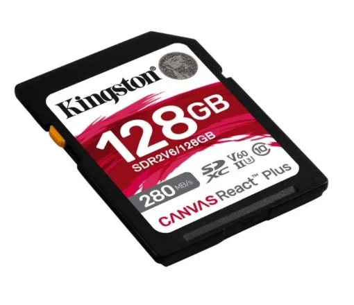 Kingston 128GB React Plus 280/100/MB/s U3 V60 SD Card - Image 3