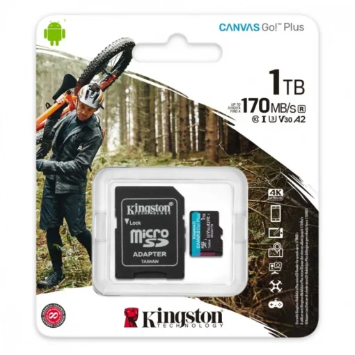 Kingston microSD 1TB Canvas Go Plus 170/90MB/s adapter - Image 3