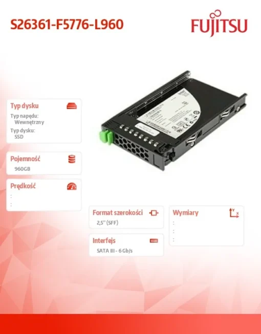 Fujitsu SSD SATA 960GB 2.5Mixe S26361-F5776-L960 - Image 3