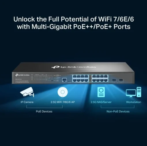 TP-LINK Switch SG3218XP-M2 16x2.5GE PoE+ 2SFP+ - Image 4