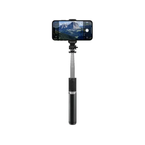 CRONG Compact selfie stick Bluetooth tripod black - Image 3